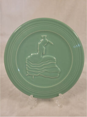 Fiesta Homer Laughlin China Co HLC Sea Mist Green Dancing Lady Trivet USA
